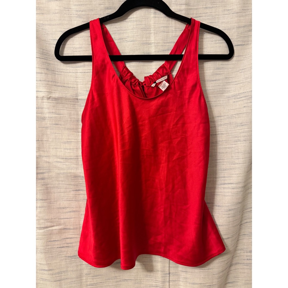 Victoria's Secret Red Satin Bow Back Tank Top Camisole Small